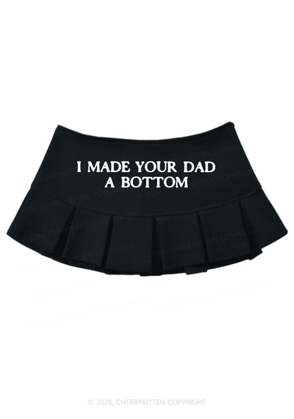 Made Your Dad A Bottom Pride Y2K Mini Pleated Skirts Cherrykitten