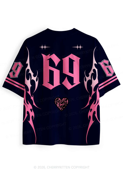 Pink Black Gay King Pride Y2K Sport Jersey Shirts Cherrykitten