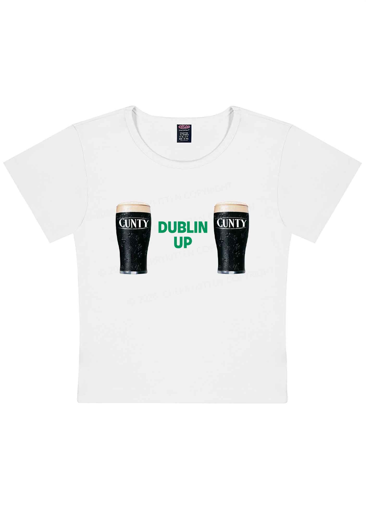 Dublin Up St Patricks Y2K Baby Tee Cherrykitten