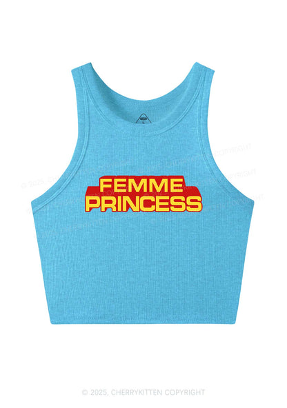 Femme Princess Pride Y2K Crop Tank Top Cherrykitten