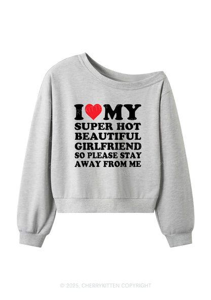 Love My Hot Girlfriend Y2K Off Shoulder Sweatshirts Cherrykitten