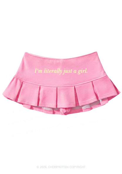 Literally Just A Girl Y2K Mini Pleated Skirts Cherrykitten