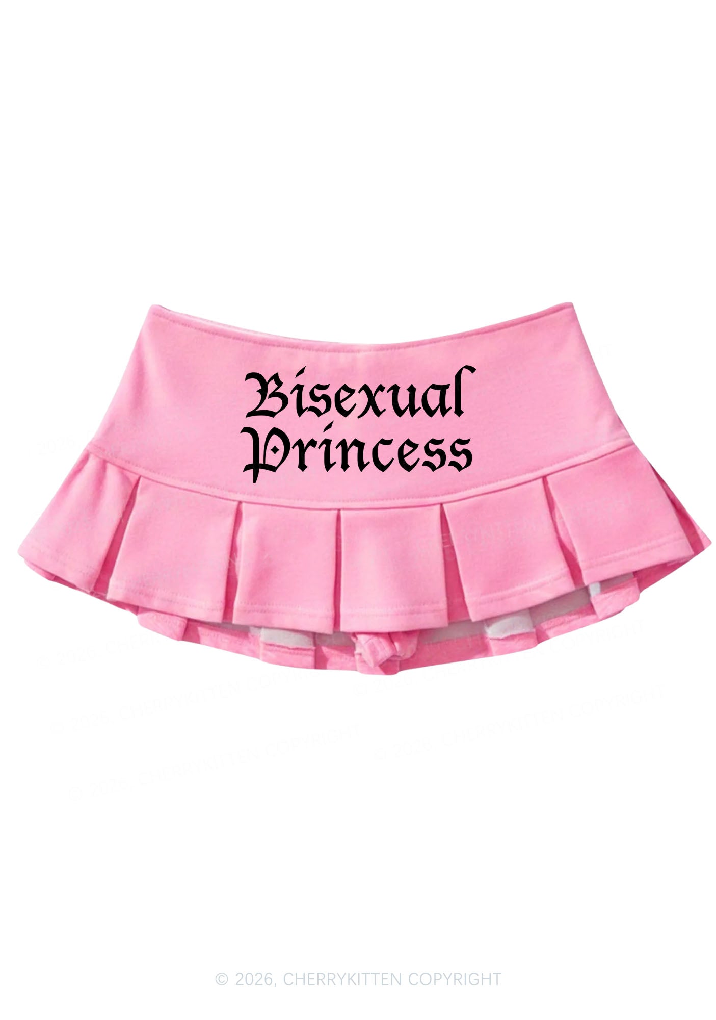 Bisexual Princess Pride Y2K Mini Pleated Skirts Cherrykitten