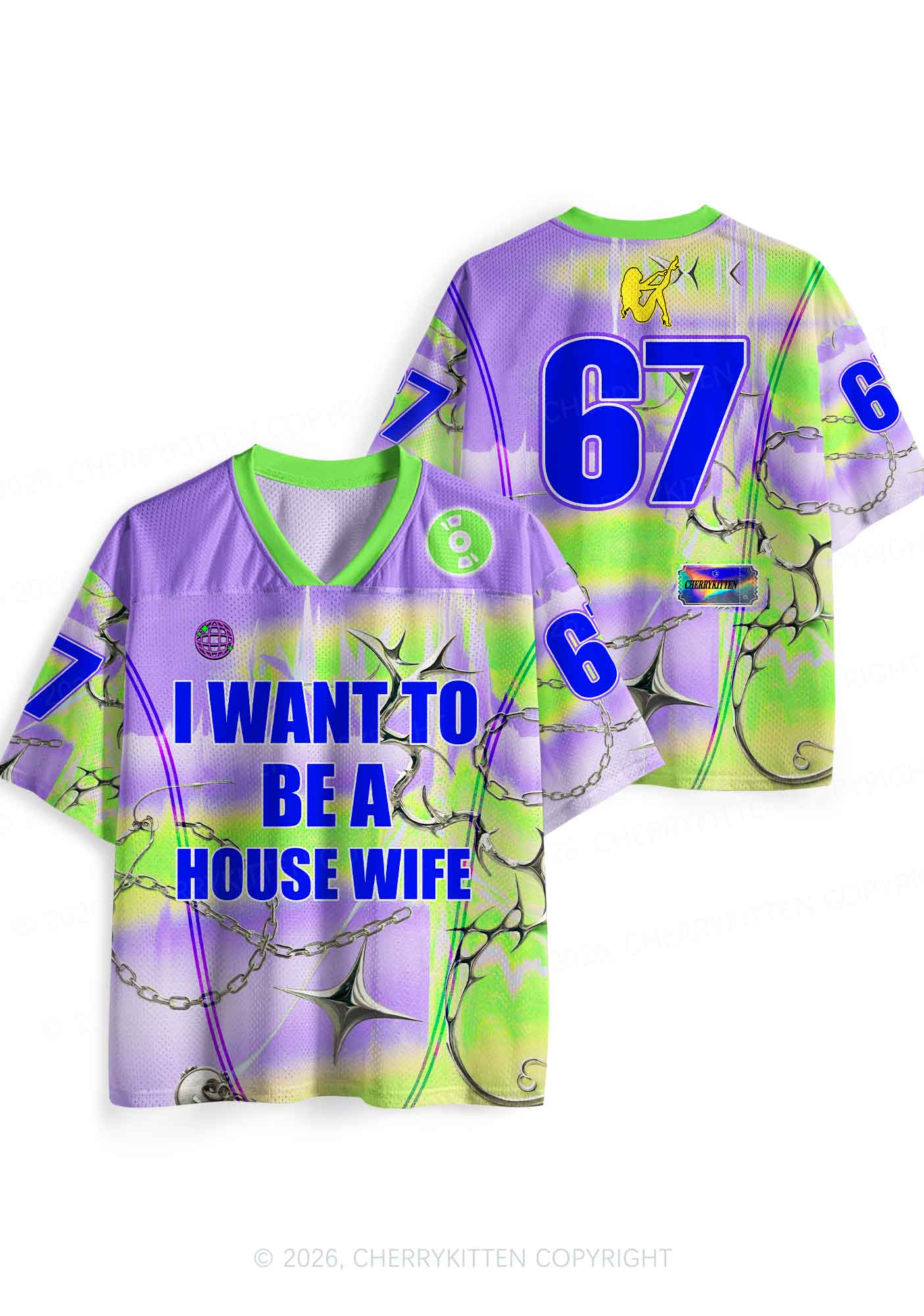 I Want To Be A House Wife Y2K Sport Jersey Shirts Cherrykitten
