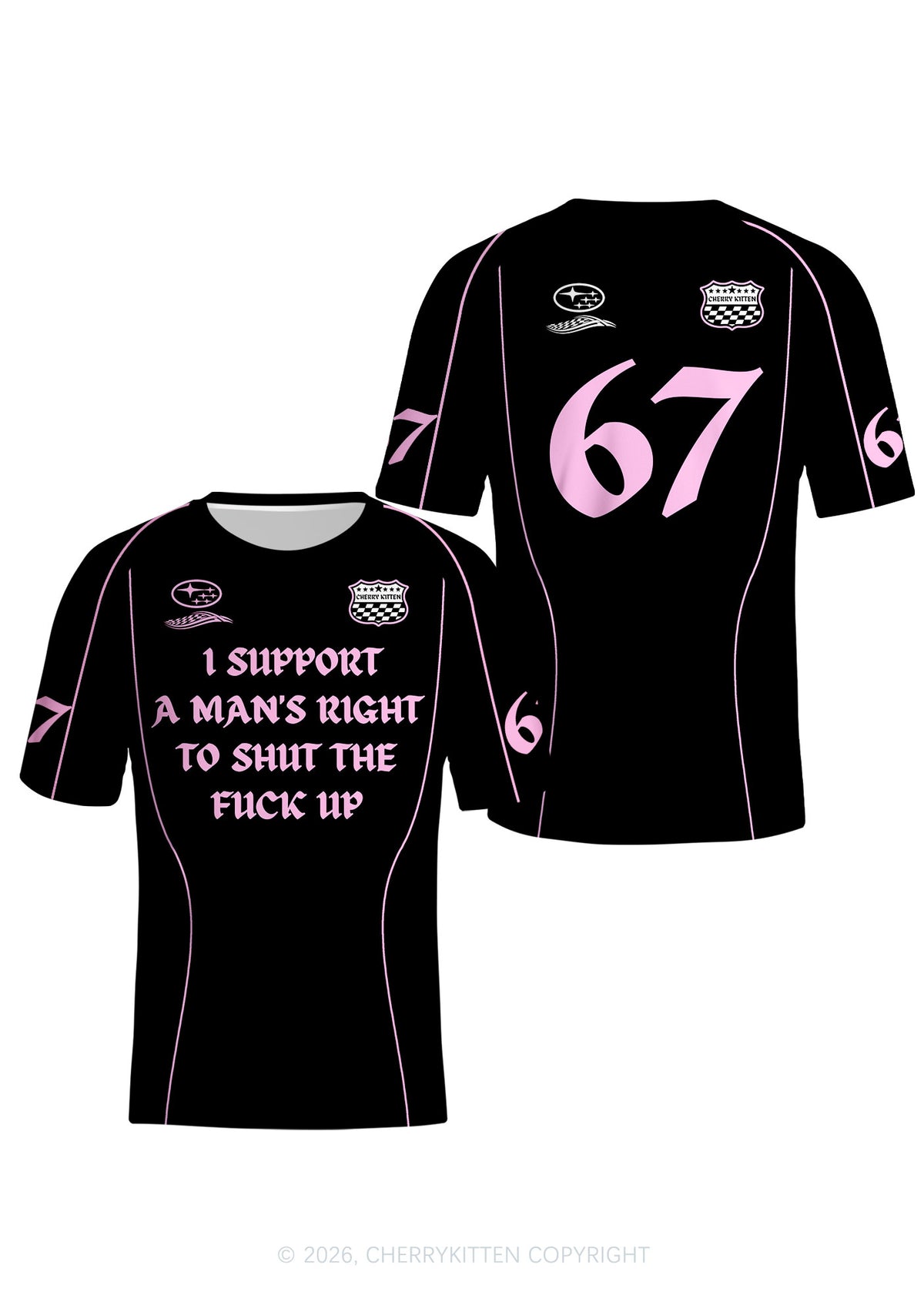 I Support A Mans Right Y2K Football Jersey Shirts Cherrykitten