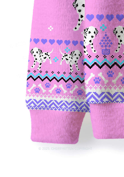 Boys Make Gr8 Pets Y2K Christmas Knit Sweatshirt Cherrykitten