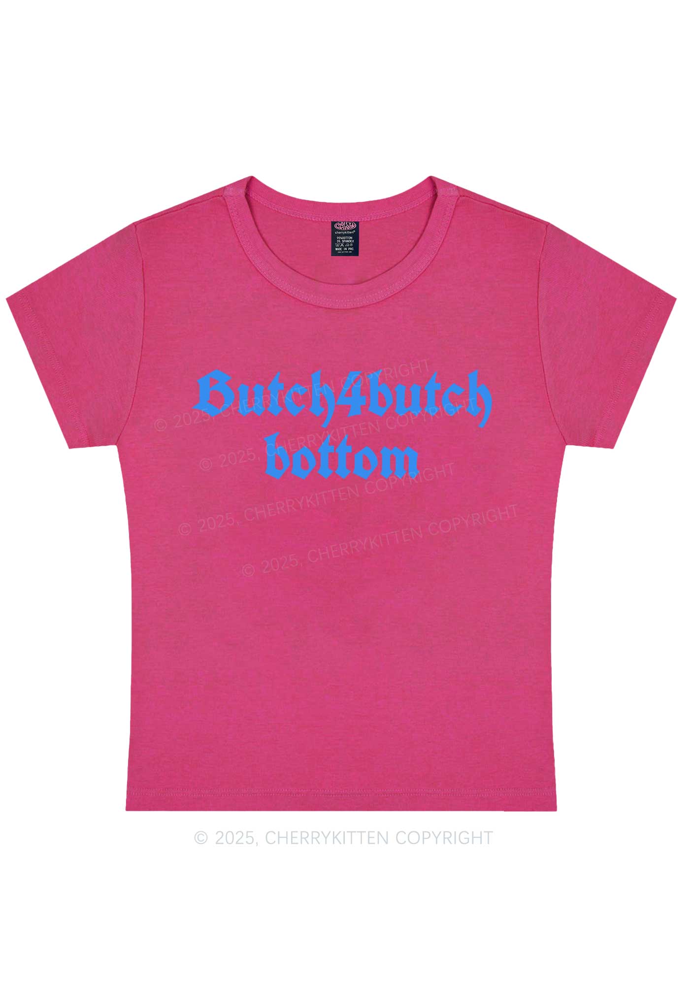 Butch Bottom Pride Y2K Baby Tee Cherrykitten
