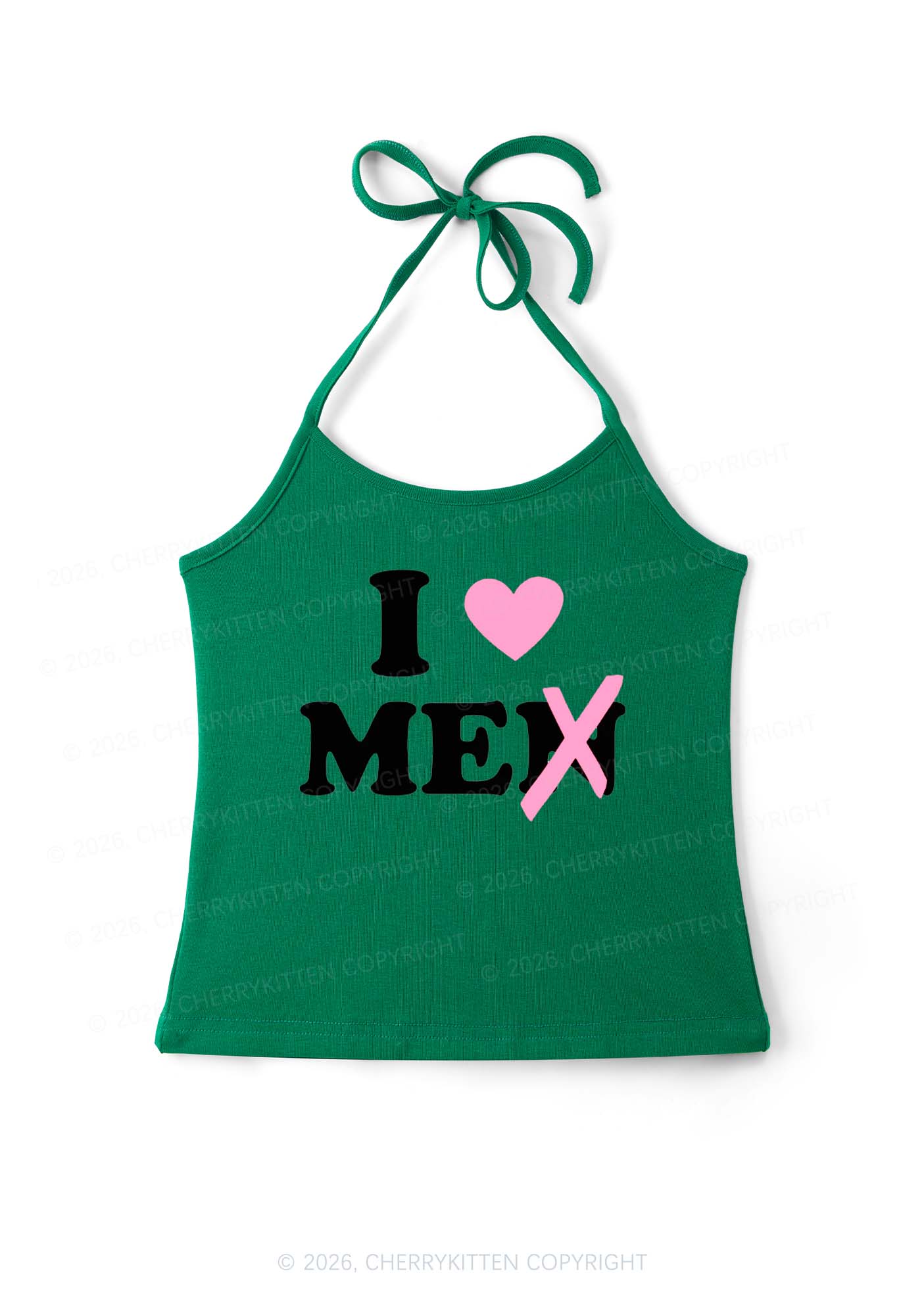 Love Me Not Men Y2K Halter Neck Cami Cherrykitten