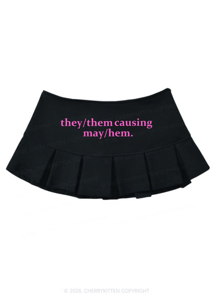 They Causing May Pride Y2K Mini Pleated Skirts Cherrykitten