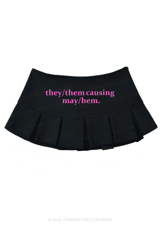 They Causing May Pride Y2K Mini Pleated Skirts Cherrykitten