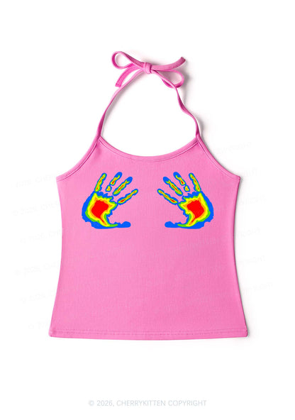 Thermal Hands Y2K Halter Neck Cami Cherrykitten