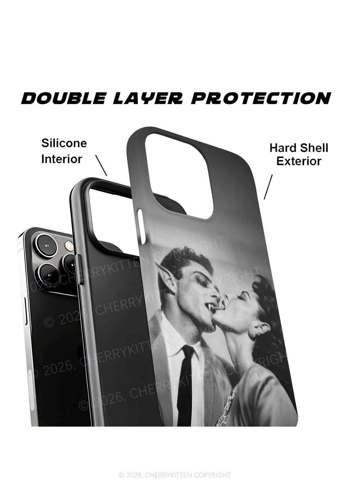 Halloween Vampire Couple Y2K Phone Case Cherrykitten