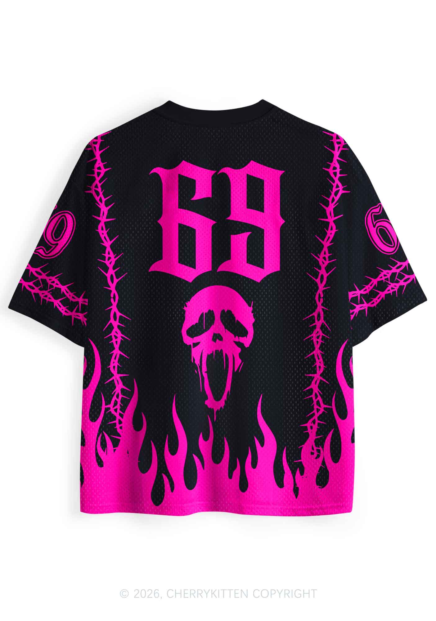 Halloween The Skull Cat Lady Y2K Sport Jersey Shirts Cherrykitten