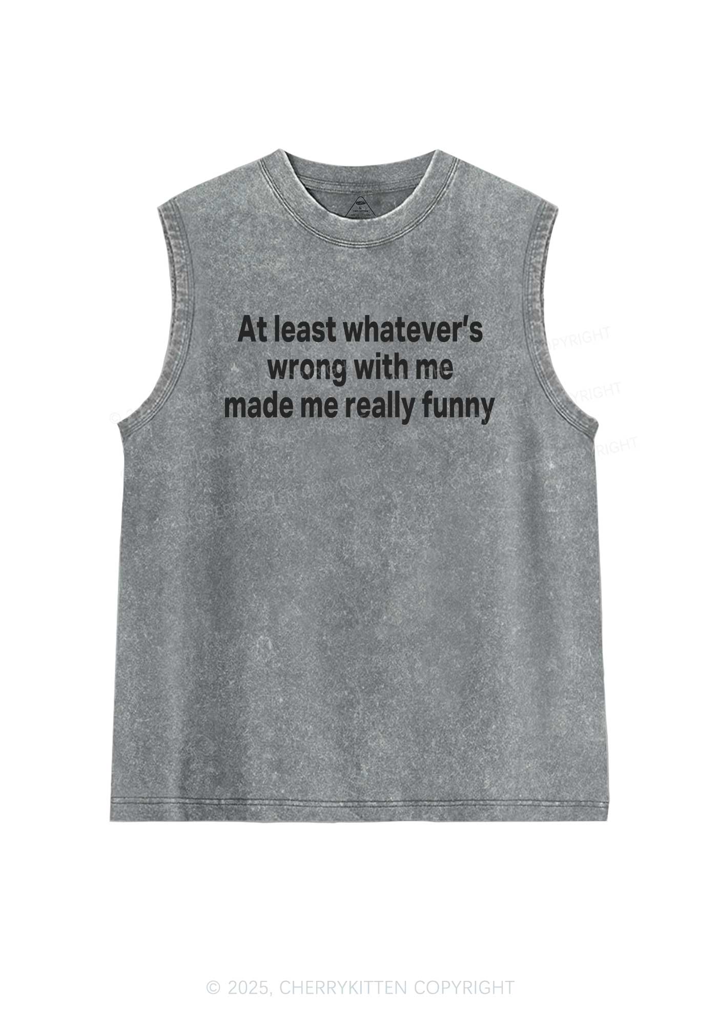 Made Me Really Funny Y2K Washed Tank Cherrykitten