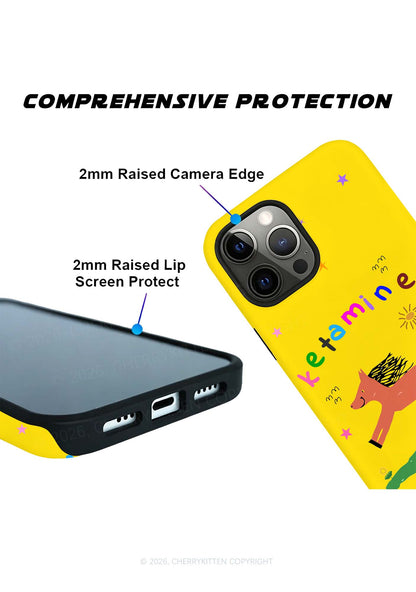 Orange Pony On Yellow Y2K Phone Case Cherrykitten