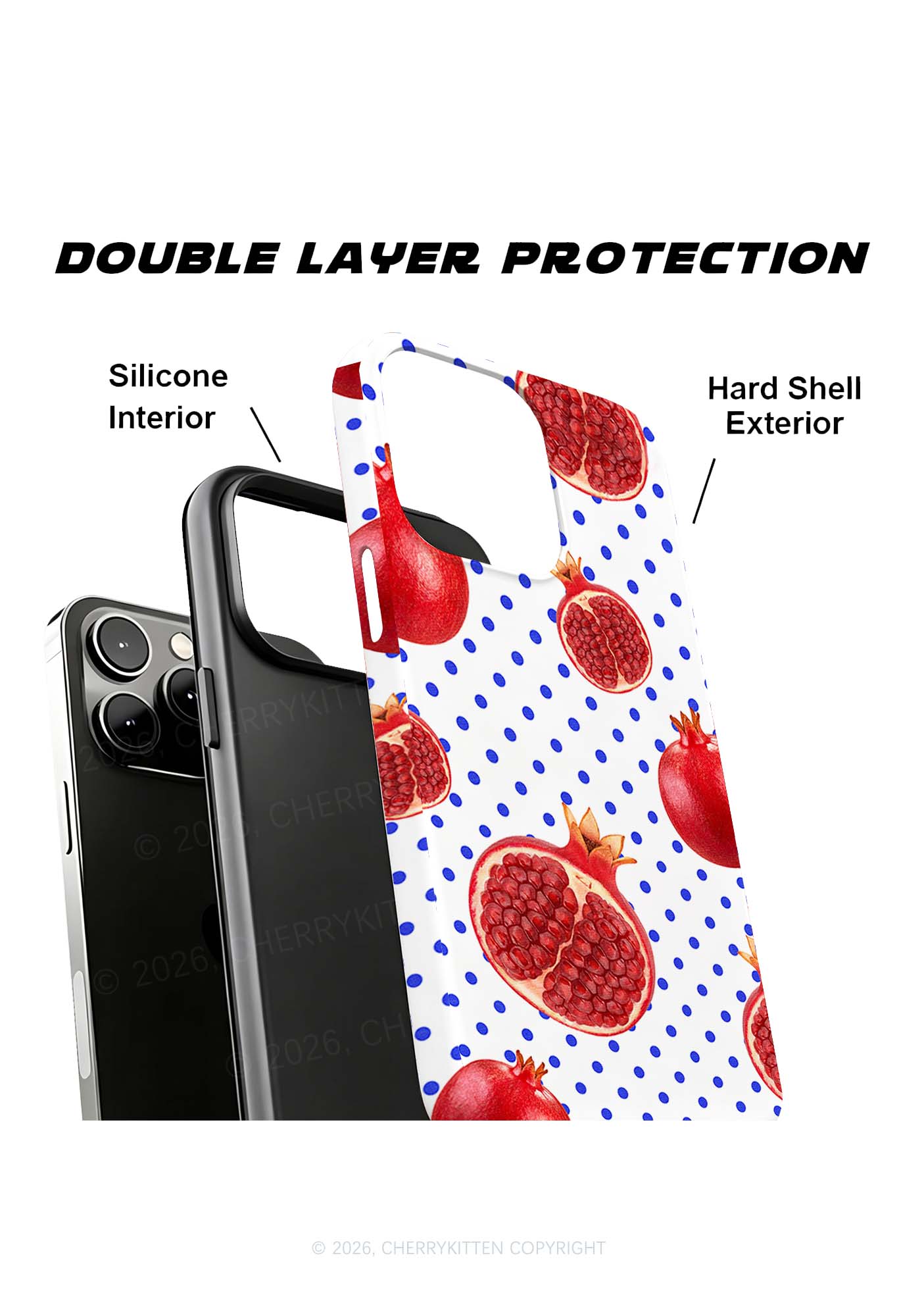 Red Pomegranate Y2K Phone Case Cherrykitten