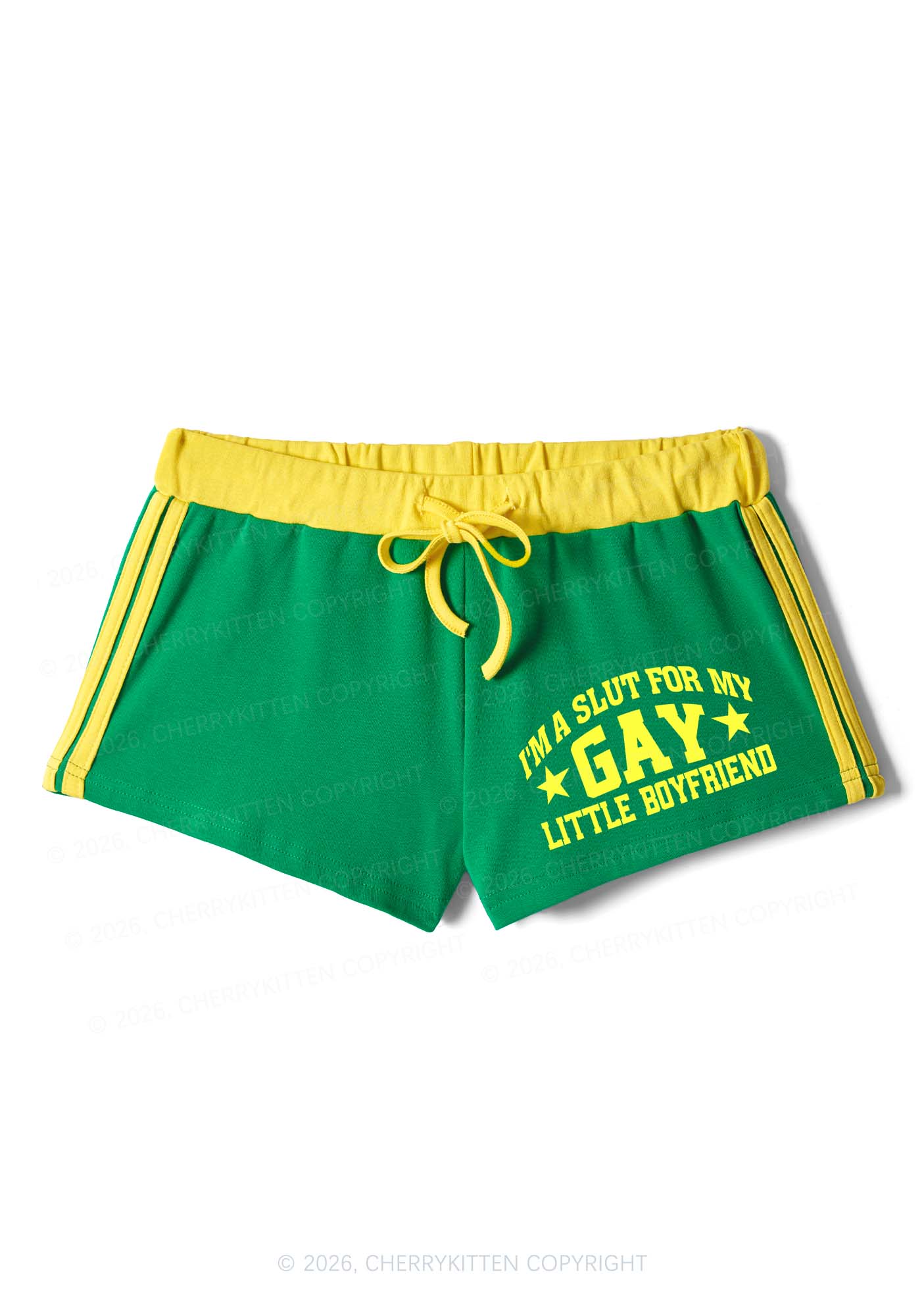 Im A Slxt For My Gay BF Pride Y2K Drawstring Mini Shorts Cherrykitten