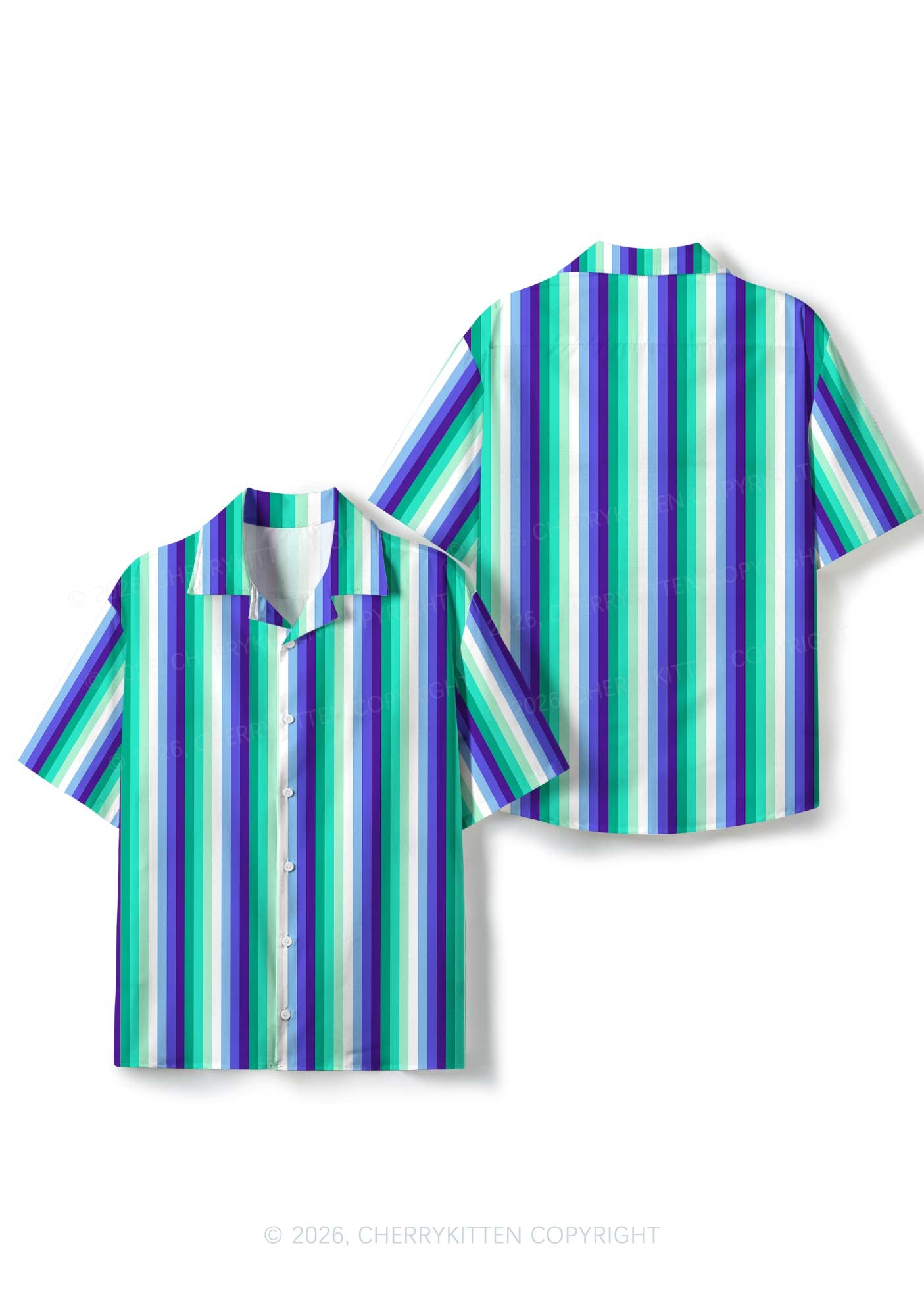 Gay Flag Pride Y2K Print Hawaiian Shirt Cherrykitten