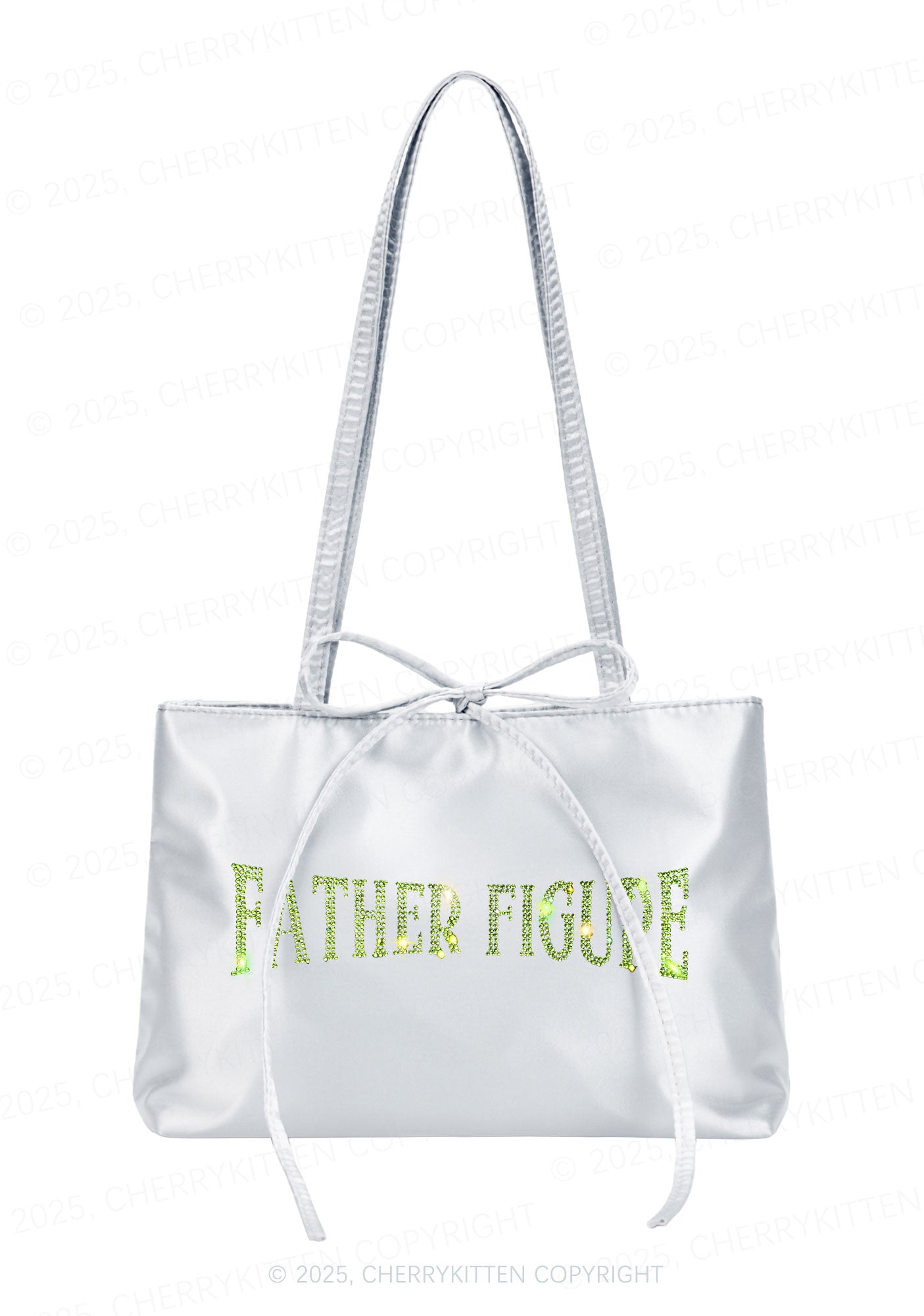 Rhinestone Father Figure Y2K Satin Bags Cherrykitten