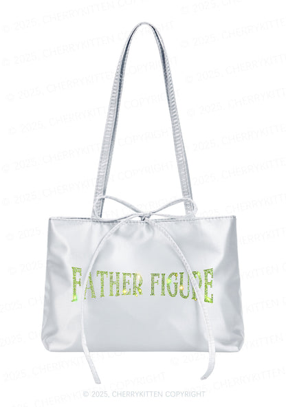 Rhinestone Father Figure Y2K Satin Bags Cherrykitten