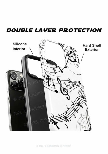 Halloween Gothic Music Note Cross Bat Y2K Phone Case Cherrykitten