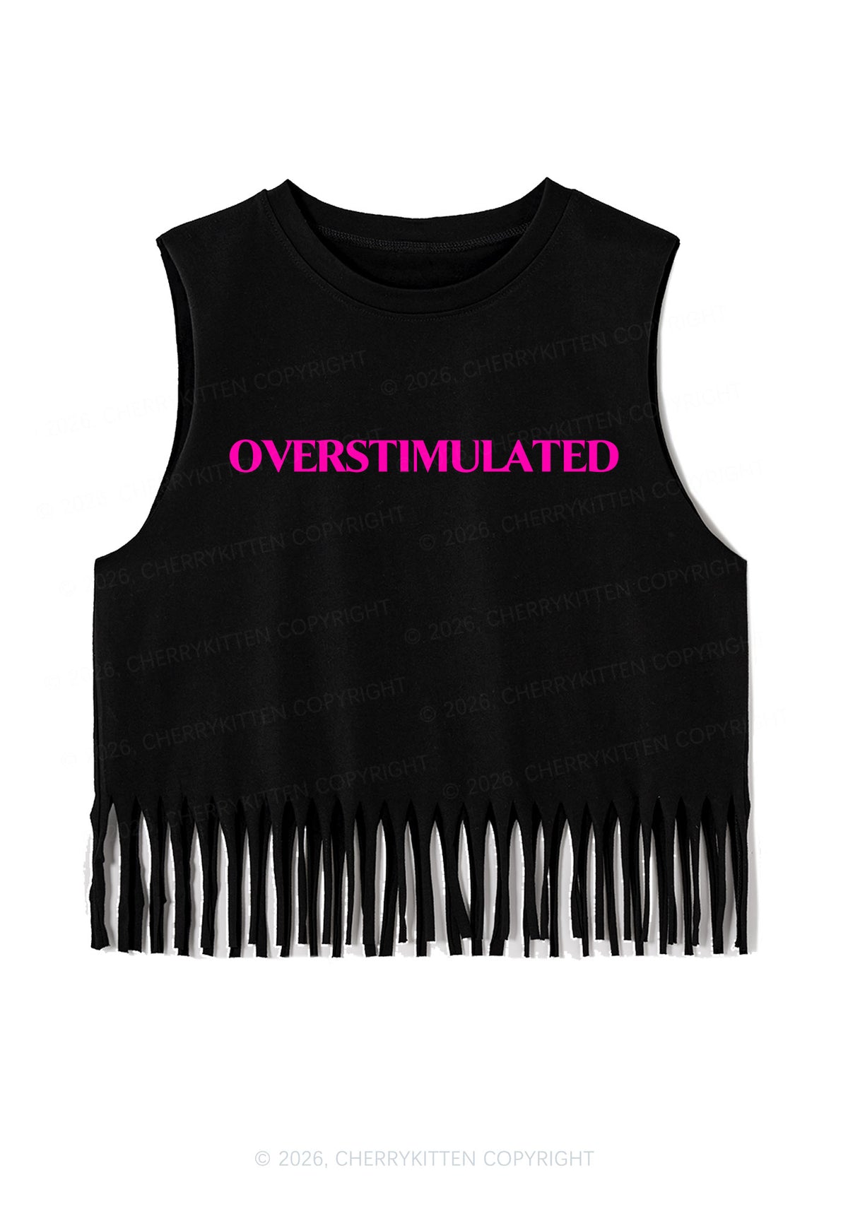 Overstimulated Y2K Fringe Tank Top Cherrykitten