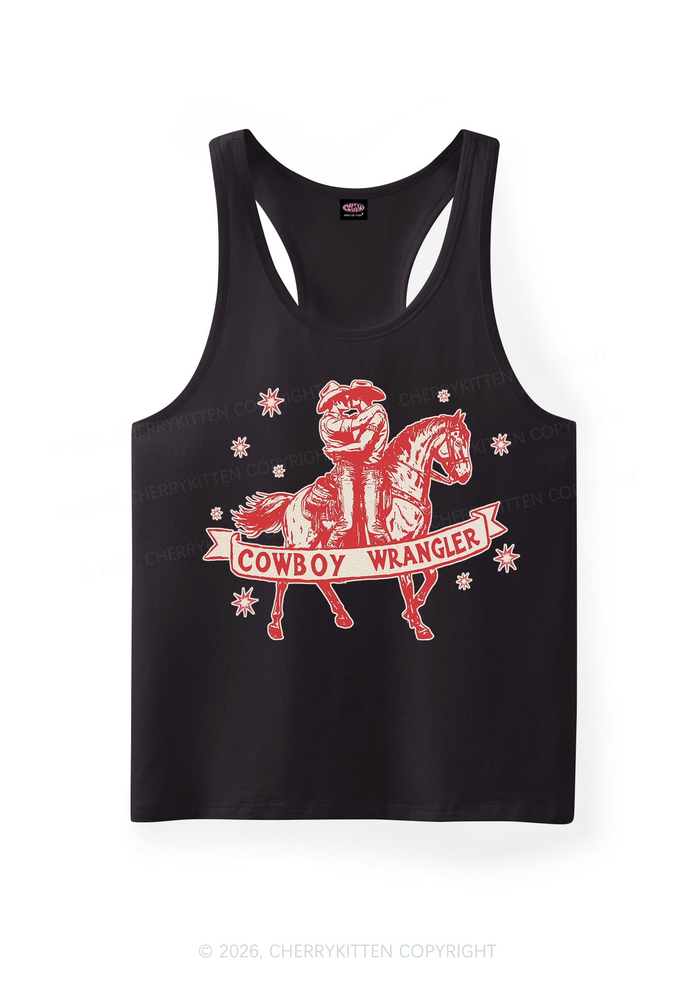 Cowboy Wrangler Pride Y2K Men Racerback Tank Top Cherrykitten