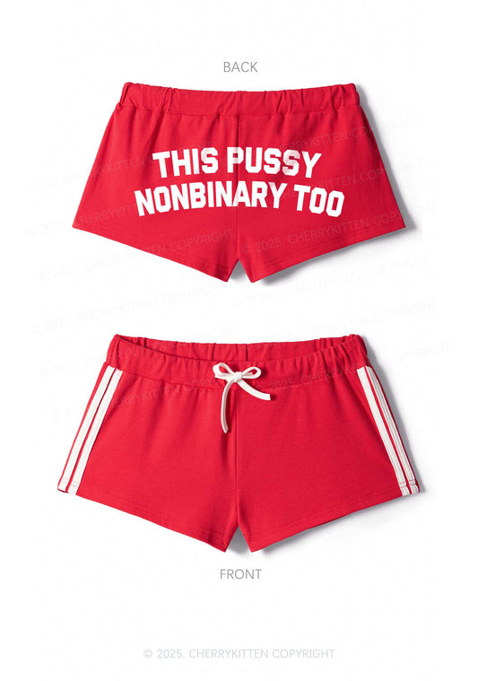 This Puxxy Nonbinary Too Pride Y2K Drawstring Mini Shorts Cherrykitten
