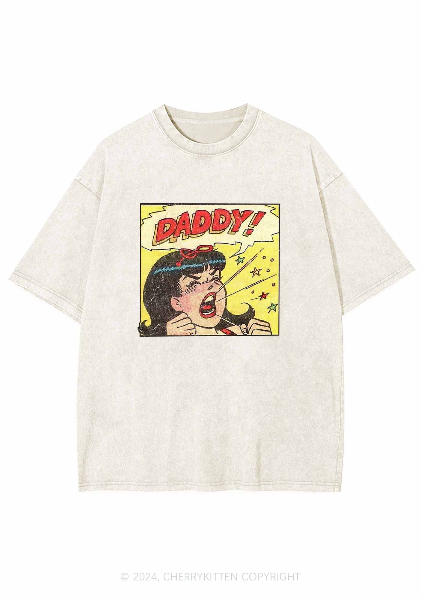 Call For Daddy Y2K Washed Tee Cherrykitten