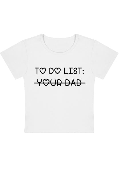Curvy To Do List Your Dad Baby Tee