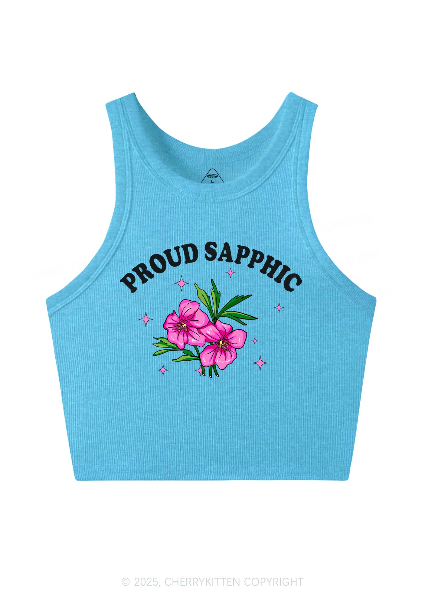 Proud Sapphic Y2K Crop Tank Top Cherrykitten