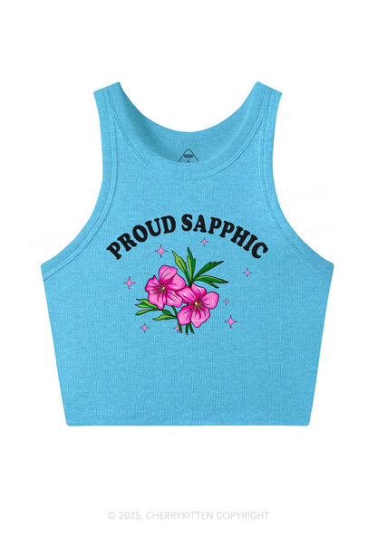 Proud Sapphic Y2K Crop Tank Top Cherrykitten