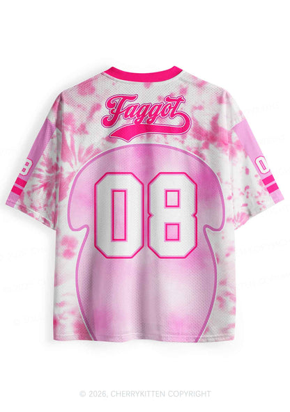 Pink Tie Dye Faggot Pride Y2K Sport Jersey Shirts Cherrykitten