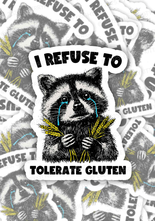 Refuse To Tolerate Gluten 1Pc Y2K Sticker Cherrykitten