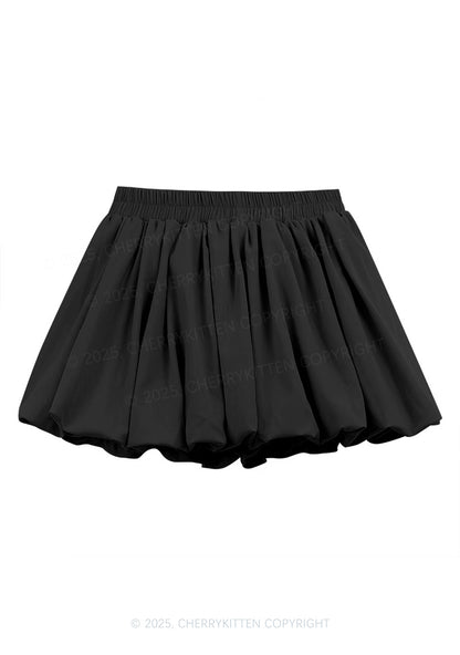 Y2K Pleated Puffy Mini Skirt Cherrykitten