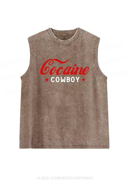 Cola Cowboy Y2K Washed Muscle Tank Cherrykitten