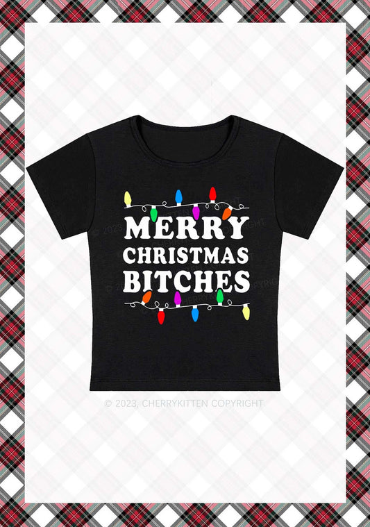 Christmas Colored Lights Baby Tee Cherrykitten