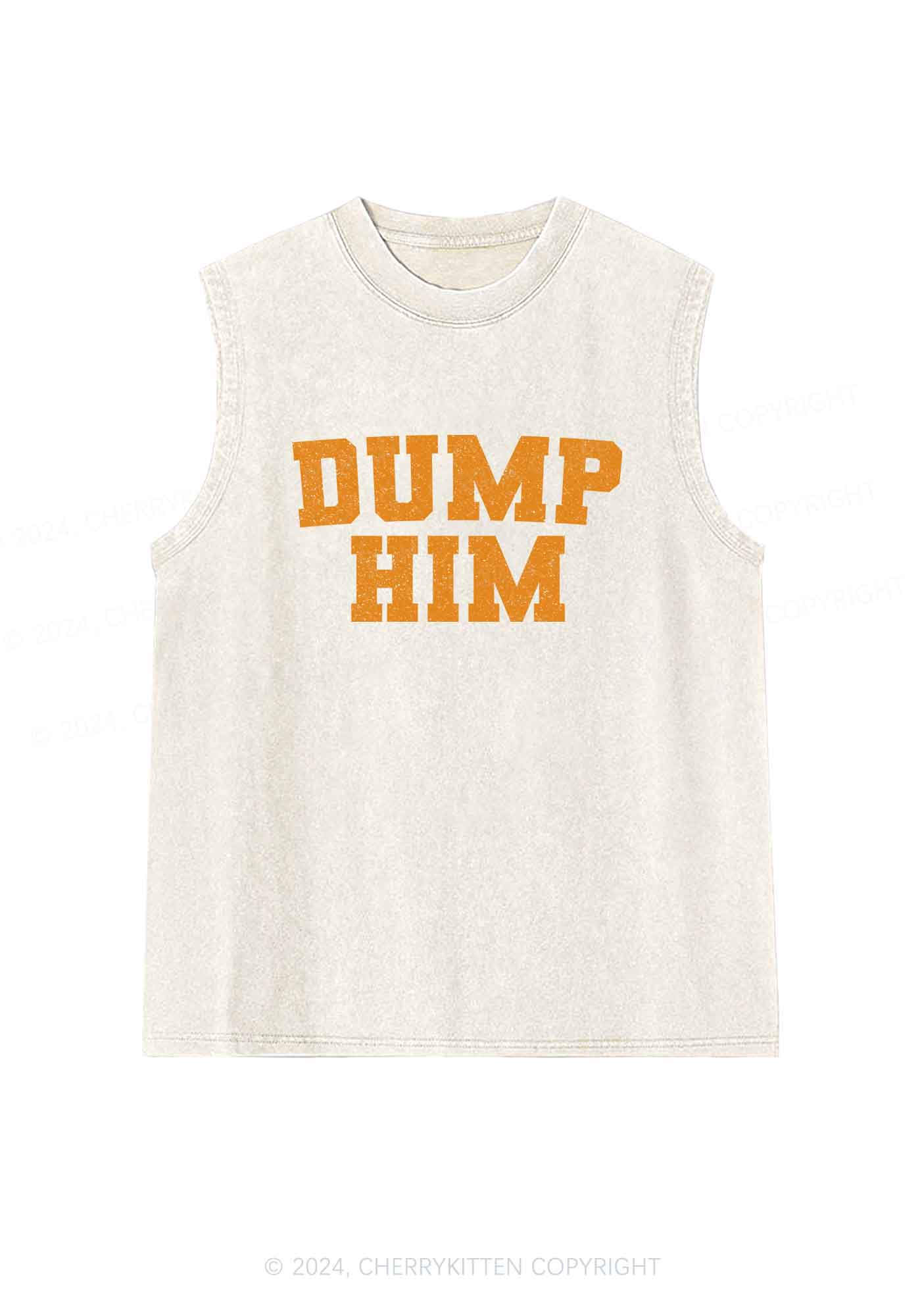 Dump Him Y2K Washed Tank Cherrykitten