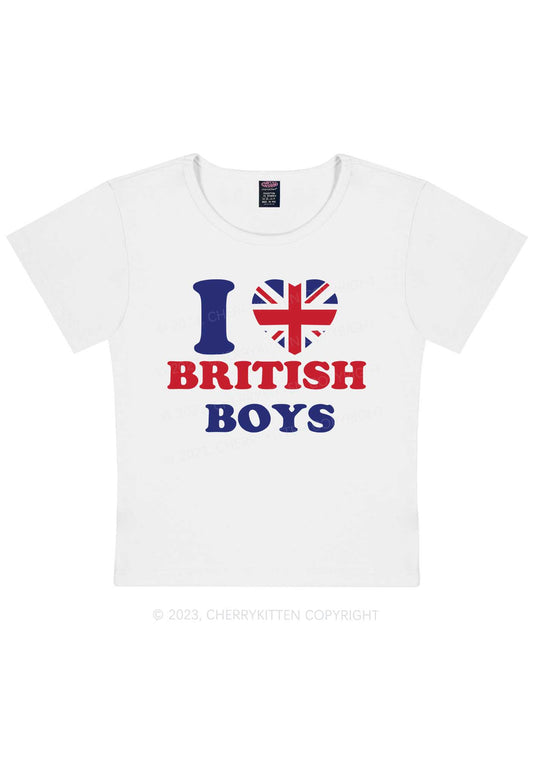 I Love British Boys Y2K Baby Tee Cherrykitten