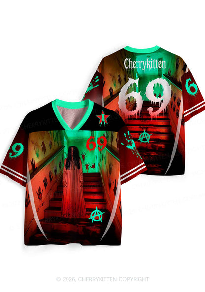 Halloween Staircase Ghost Y2K Sport Jersey Shirts Cherrykitten