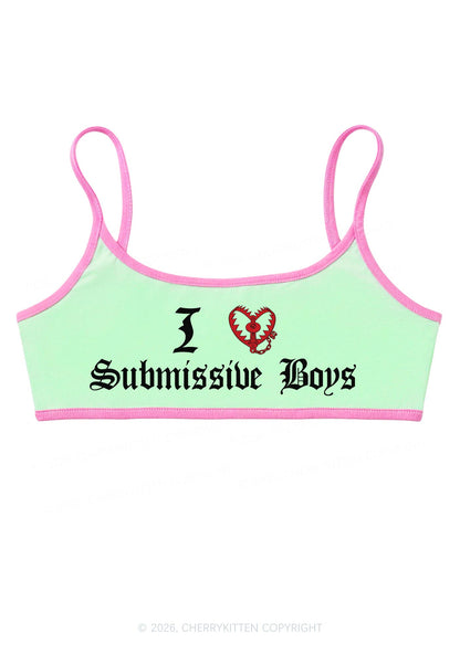 I Love S Boys Y2K Super Crop Cami Cherrykitten