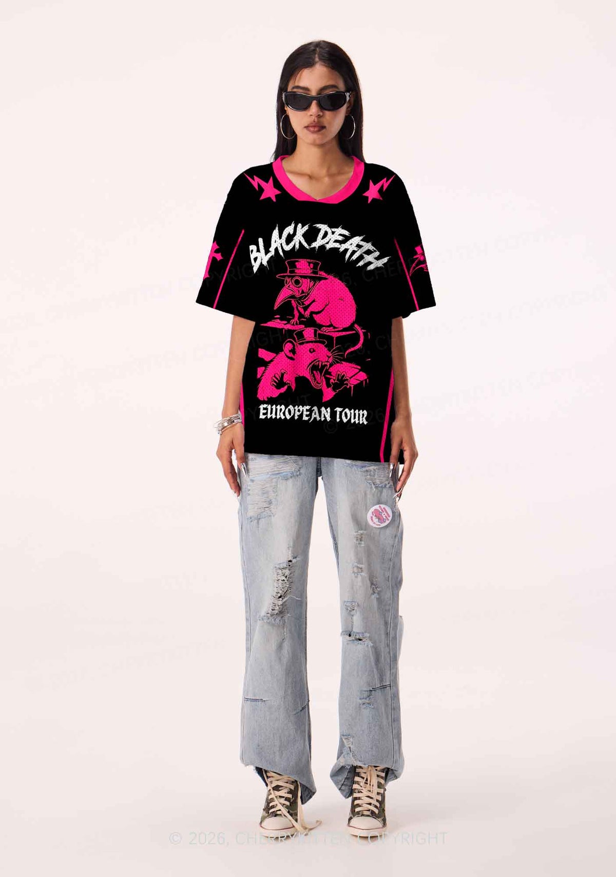 Halloween Plague Doctor Rat Y2K Sport Jersey Shirts Cherrykitten