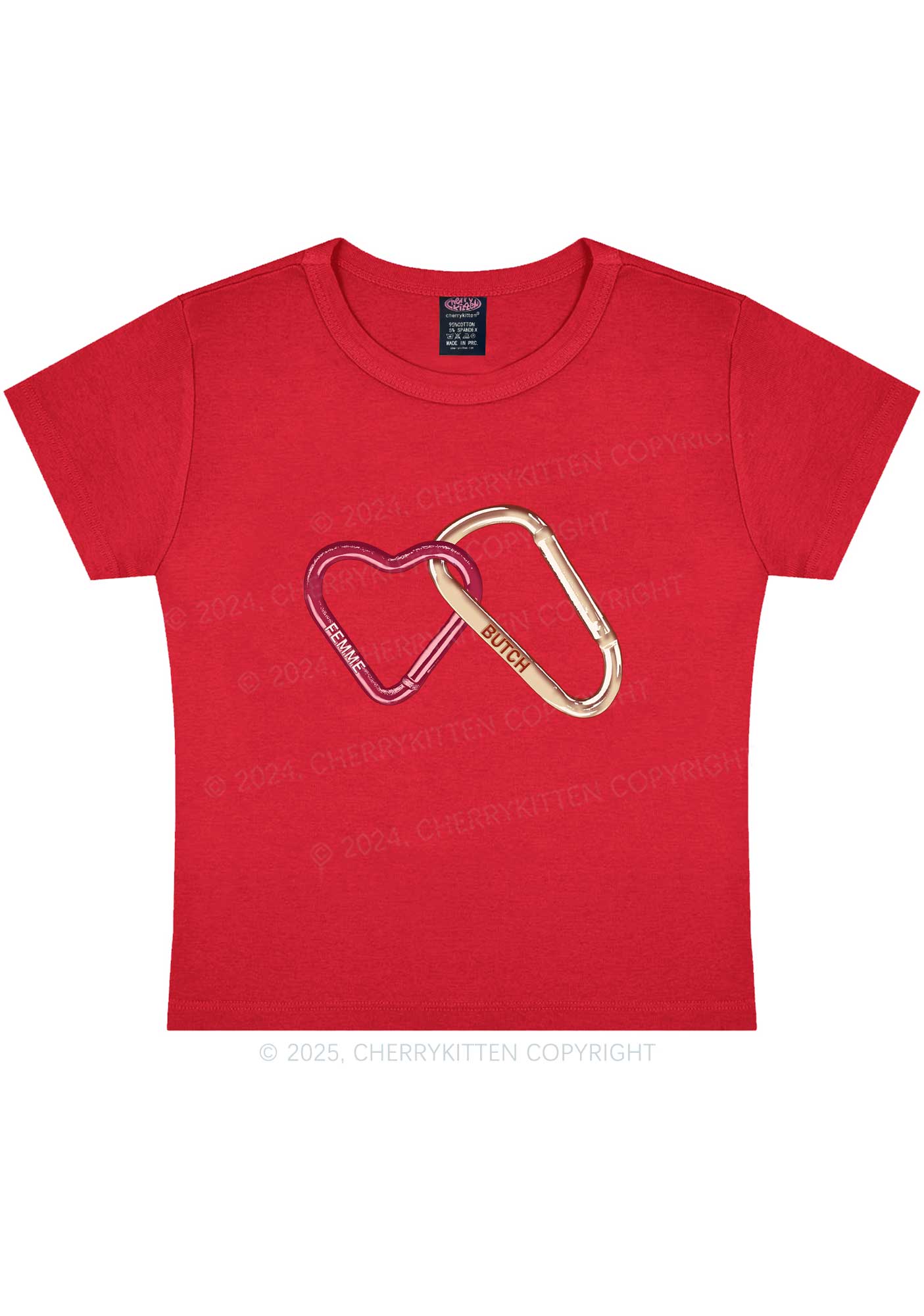 Femme Butch Y2K Baby Tee Cherrykitten