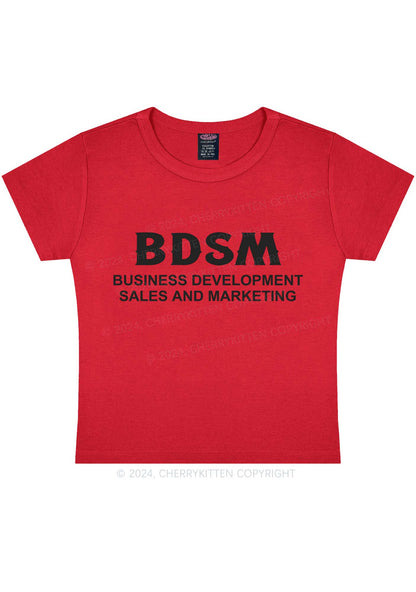 Business Development Y2K Baby Tee Cherrykitten