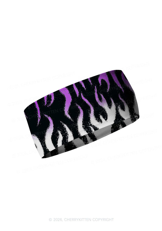 Asexual Flame Pride Y2K Print Headband Cherrykitten