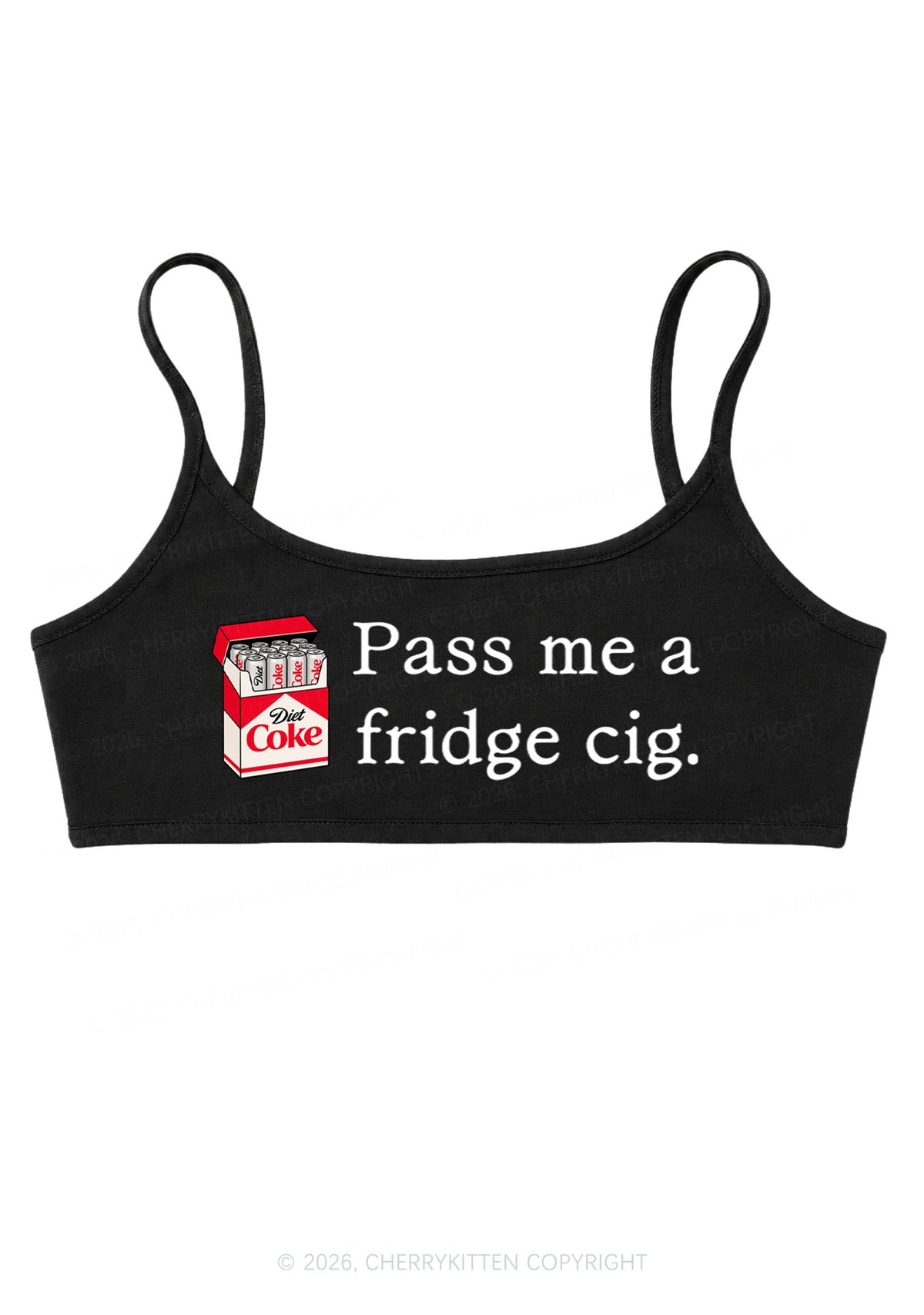 Pass Me Fridge Cig Y2K Super Crop Cami Cherrykitten