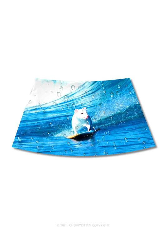 Surfing Mouse Y2K Print Mini Skirt Cherrykitten