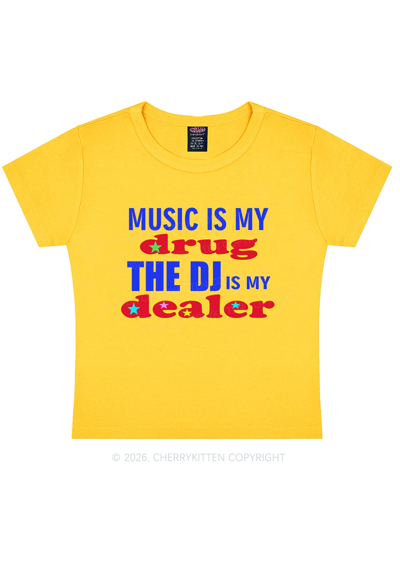 Music Is My Drxg Y2K Baby Tee Cherrykitten