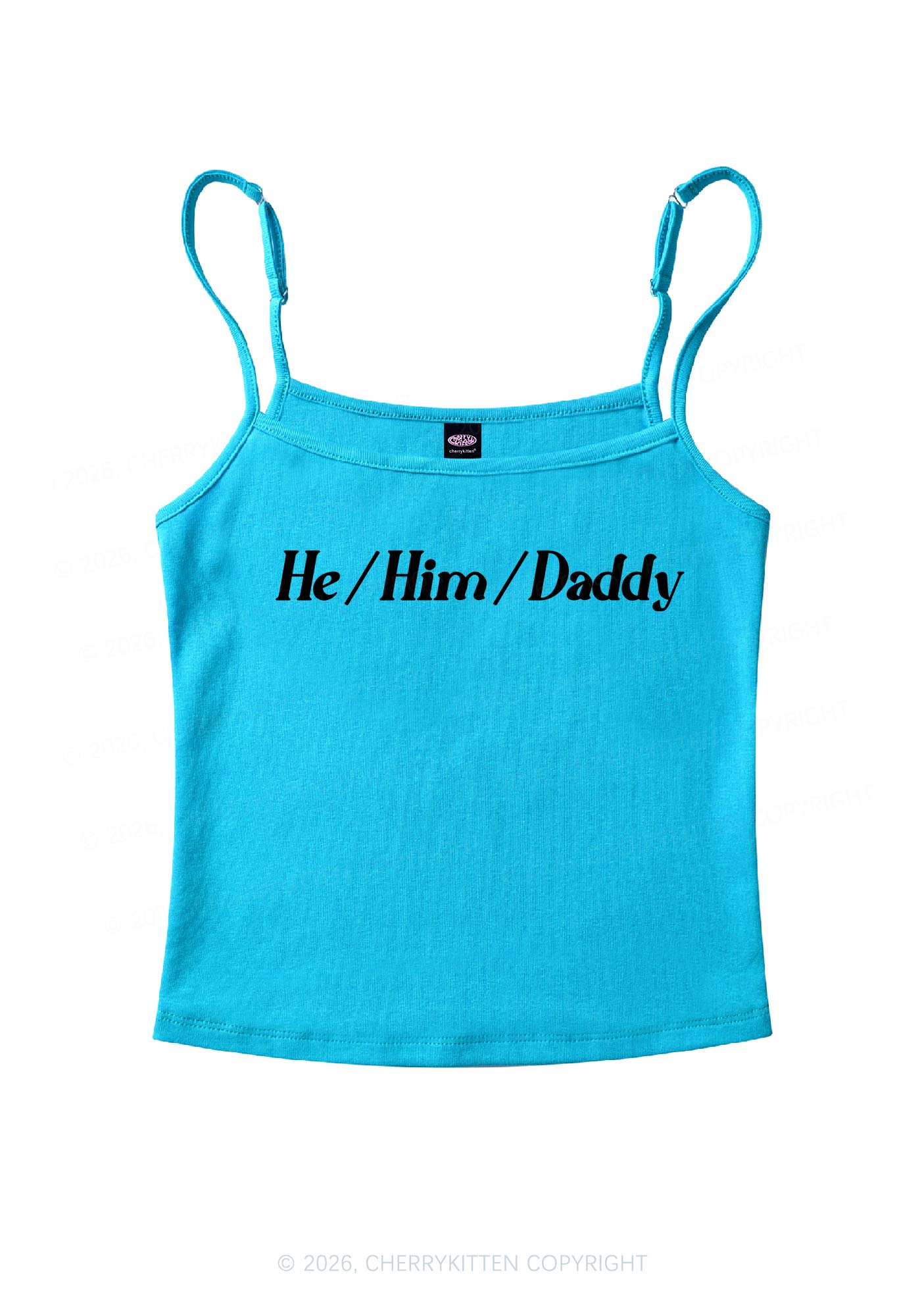 He Him Daddy Pride Y2K Spaghetti Strap Cami Cherrykitten