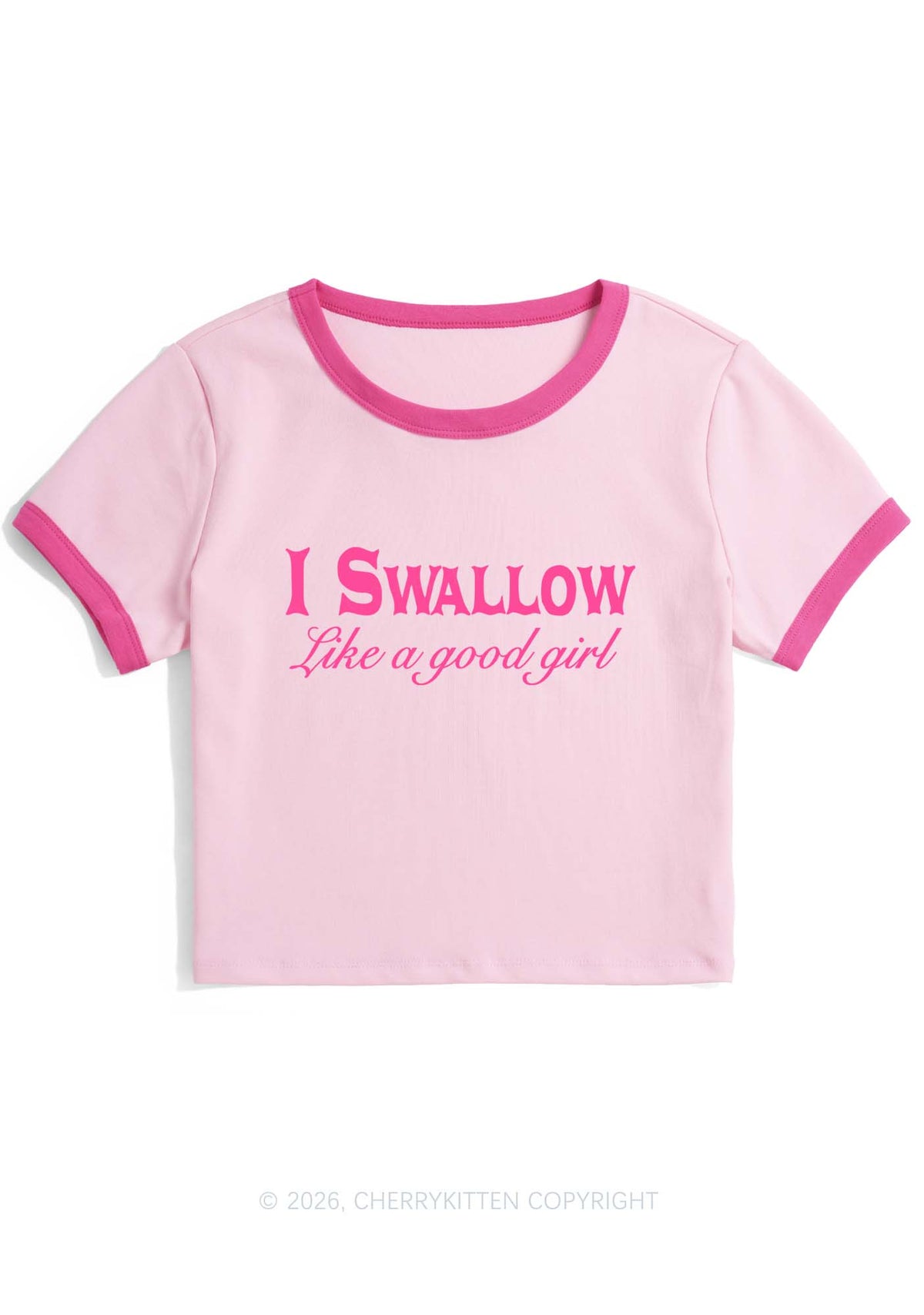 Swallow Like Good Girl Y2K Ringer Tee Cherrykitten